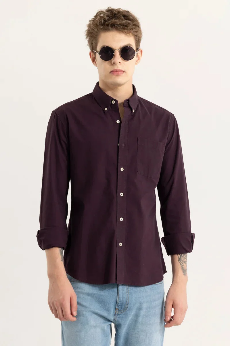 سنيتش Shirtolo Plain Purple Shirt